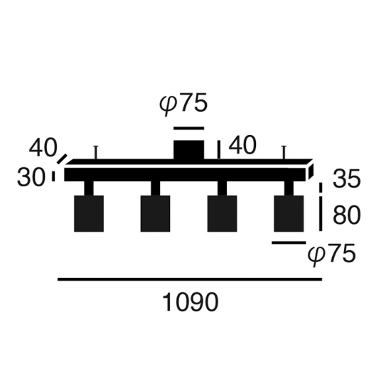 Grid PLUS 3 / Grid PLUS 4 - down light CEILING LAMP